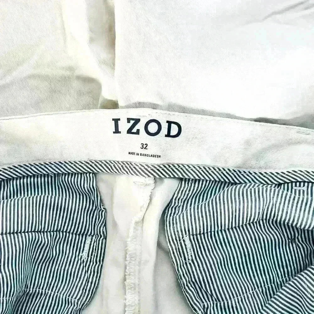 IZOD size 32 cream color golf shorts mens - Picture 8 of 14